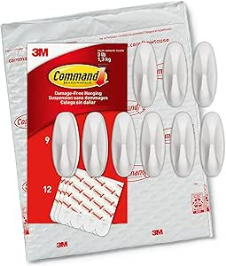 Command Medium Designer Hooks, Damage Free Hanging Wall Hooks with Adhesive Strips, No Tools Wall... | Amazon (US)