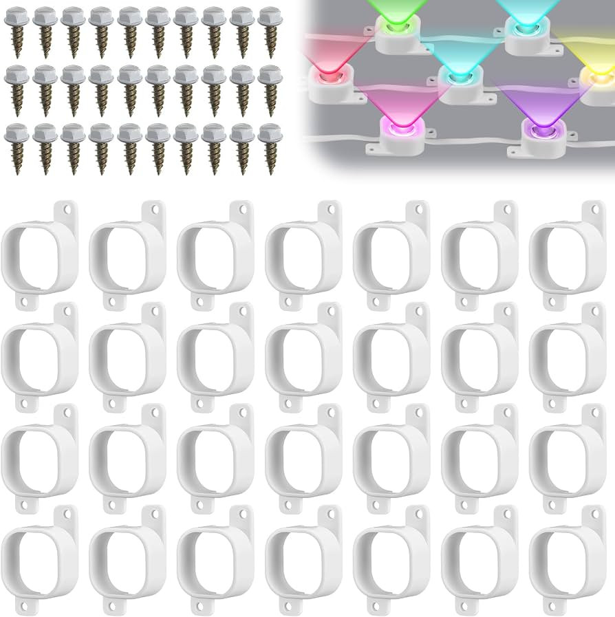 Beeveer 70 Set Light Clips Compatible with Govee Pro H706 H806 Mounting Clips with 140 Screws Com... | Amazon (US)