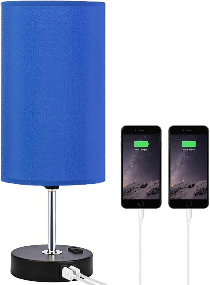 Touch Control Table Lamp - 3-Way Dimmable Bedside Lamps with USB Port and Outlet,Nightstand Lamp ... | Amazon (US)