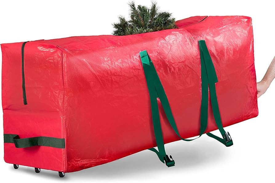 Zober Christmas Tree Storage Bag 9 Ft - Rolling Christmas Tree Storage Box - Plastic, Durable Han... | Amazon (US)