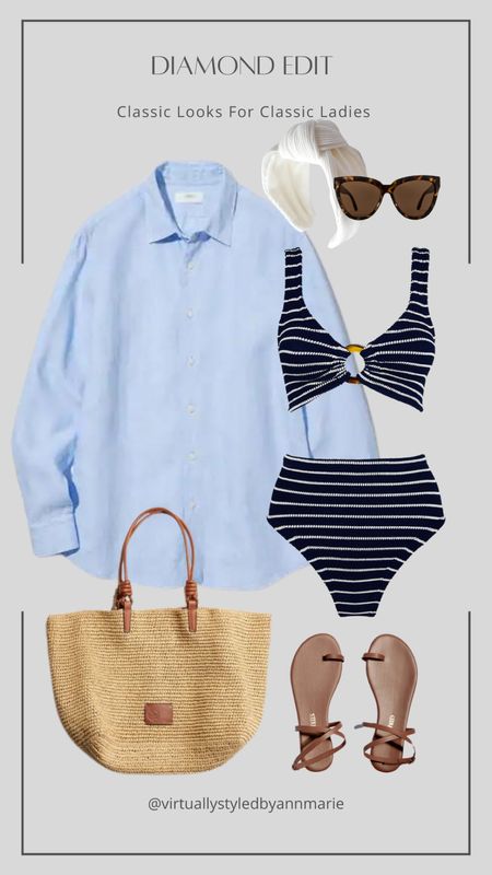 Classic Beach look for any age but perfect for us ladies over 50 

#LTKover50style #LTKswimwear #LTKxUNIQLO