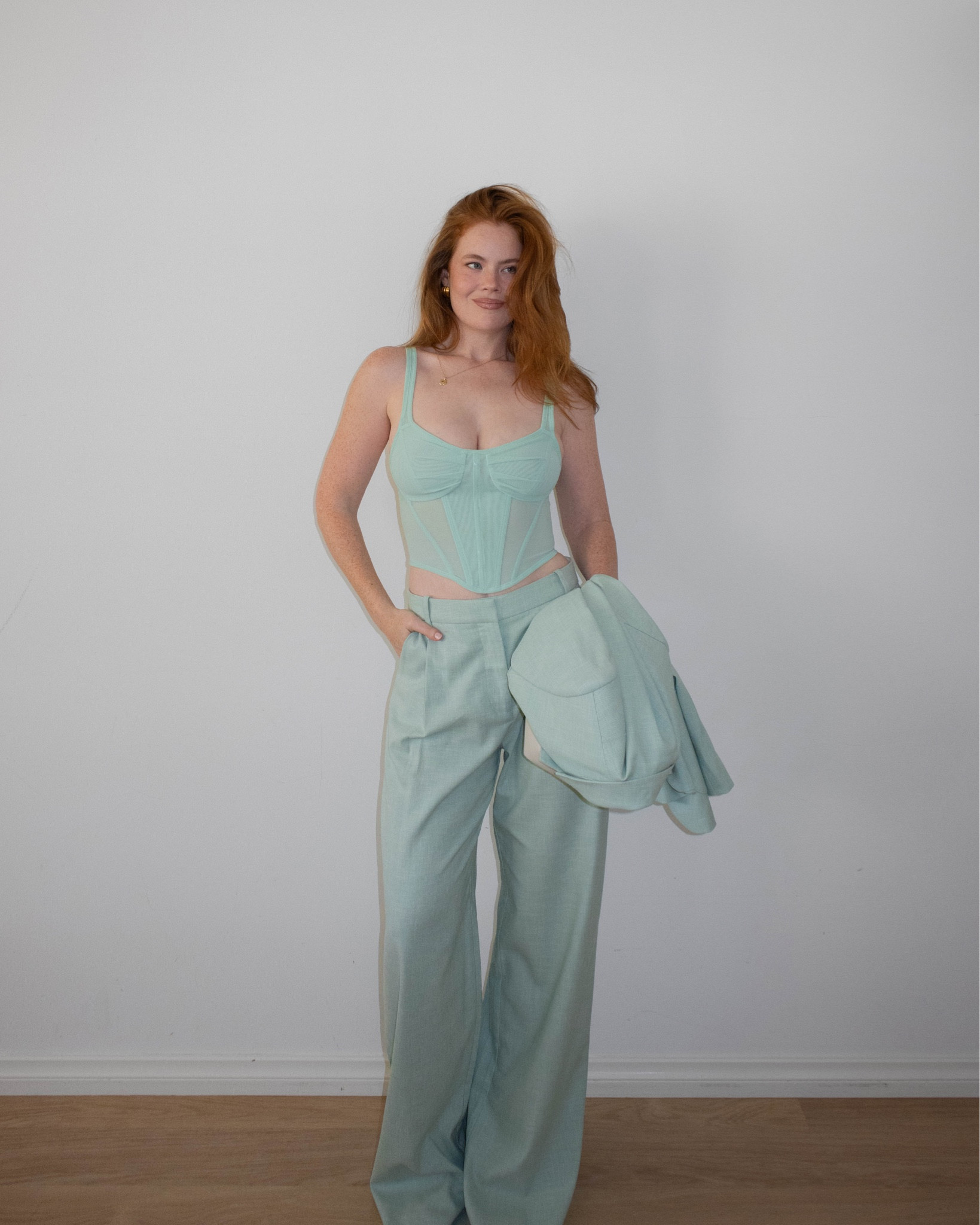 What I wore for dinner, ft. the most beautiful mint blazer and pants set, and a bustier to spice it up!

I’m wearing the Viktoria and Woods blazer and bustier top in a size 0 and the pants in a size 1.

#LTKaustralia #LTKdatenight