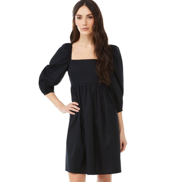 Scoop Women's Babydoll Dress with Puff Sleeves | Walmart (US)