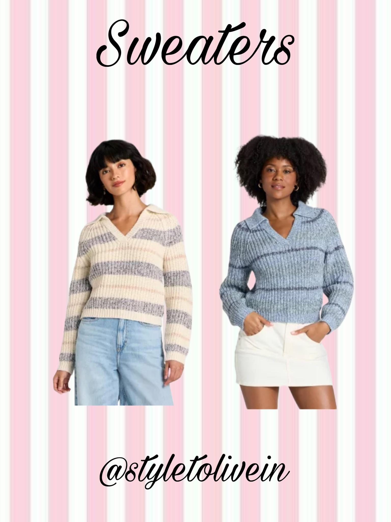 These sweaters are so cute! Perfect for fall days. 

Striped | stripes | sweater | fall | fall outfits | Target 

#LTKStyleTip #LTKSaleAlert #LTKFindsUnder50

#LTKFindsUnder50 #LTKStyleTip #LTKSaleAlert