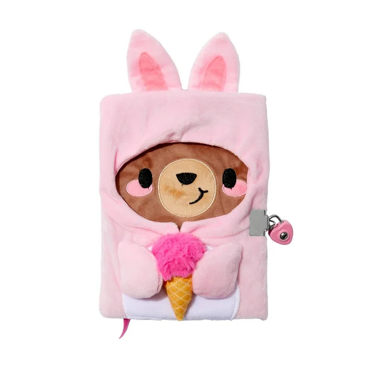 Claire's Children's Pink Bear Dressed up as a Bunny Diary - Lock and Key, 100 Pages | Walmart (US)