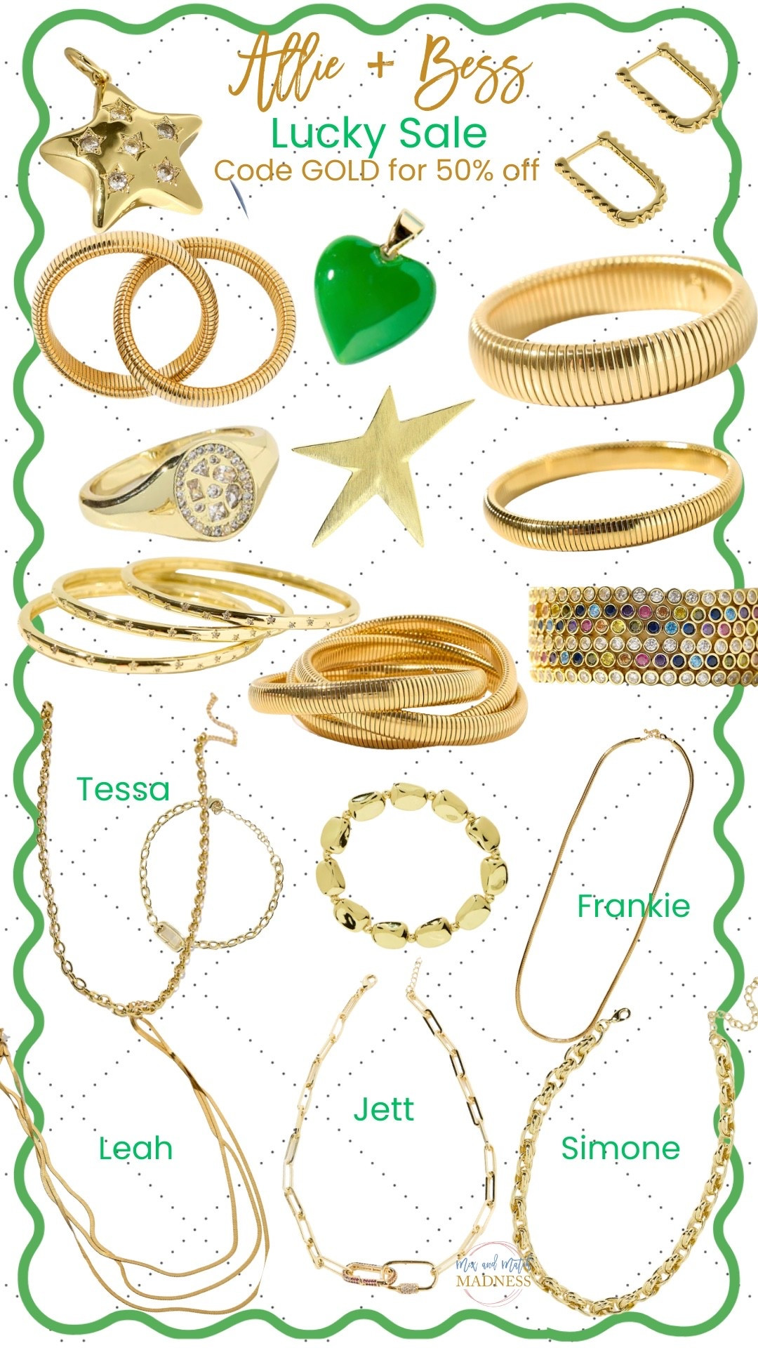 🍀 MONDAY + TUESDAY: LUCKY SALE

50% OFF this entire collection with code GOLD

*My code Catherine20 will still work on anything added outside of the Lucky collection.

#LTKdayinmylife #LTKSaleAlert #LTKspring