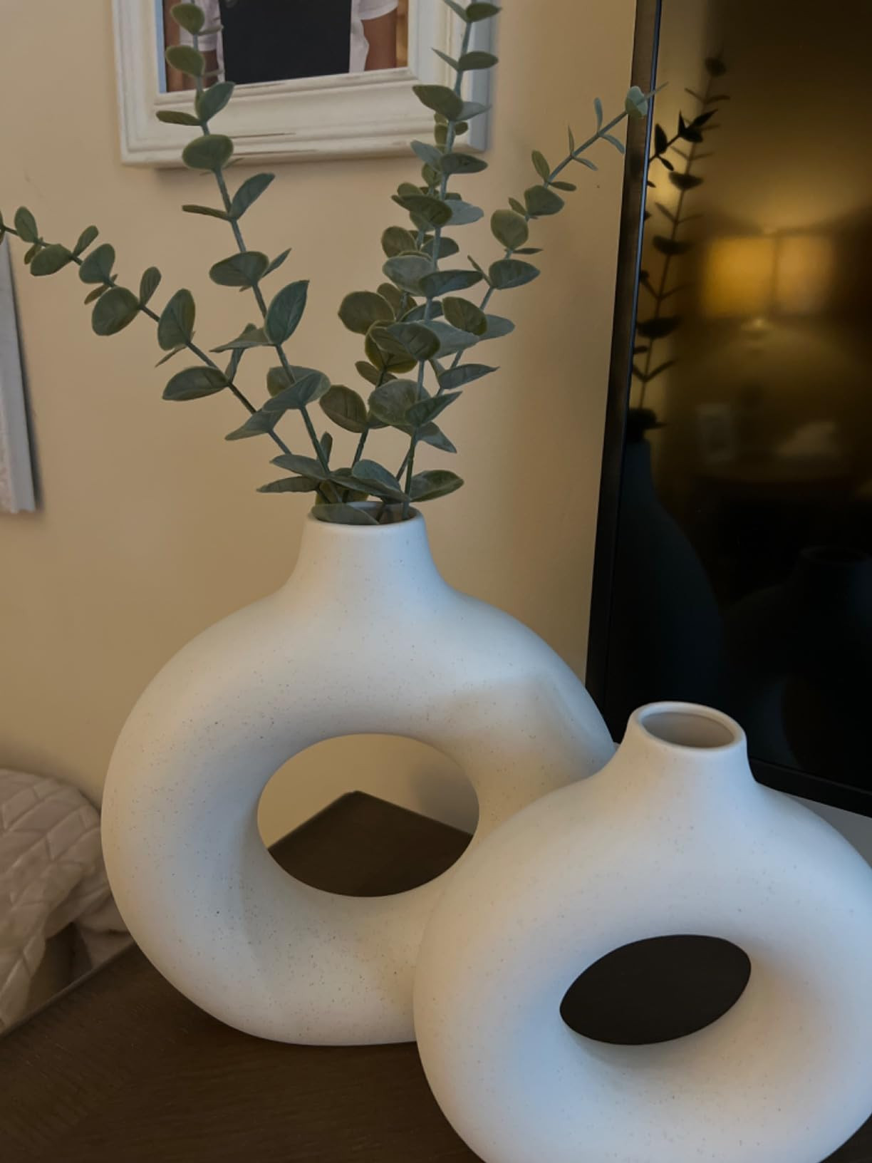 18pcs Eucalyptus Stems Artificial Eucalyptus Leaves Stems Artificial Fake Flowers for Home Office... | Amazon (US)