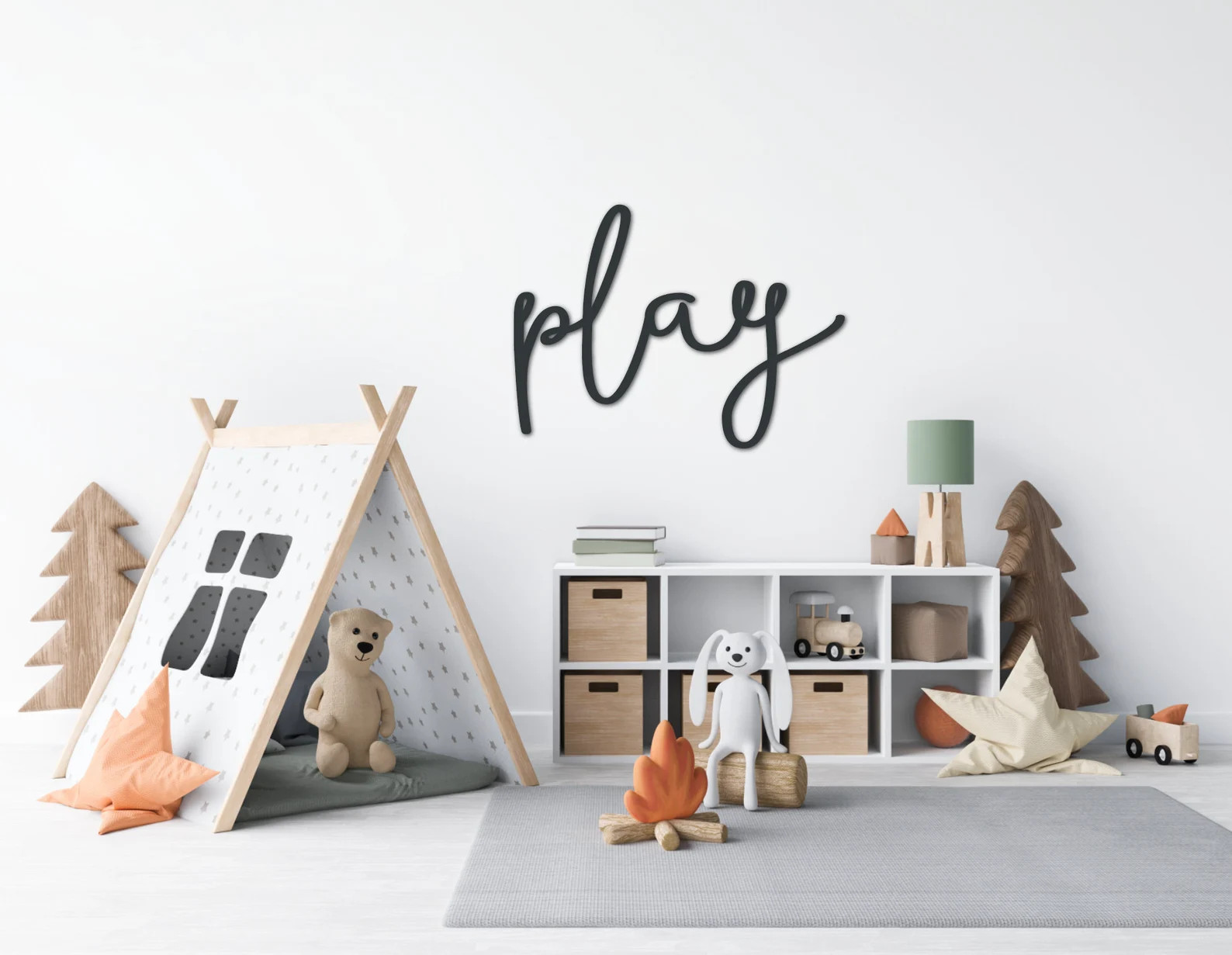 Play word cutout | Playroom decor sign | Kids room wall decor | Laser cut out word sign | Etsy (US)