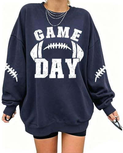 ASTANFY Oversized Game Day Sweatshirt Women Football Graphic Sweatshirts | Amazon (US)