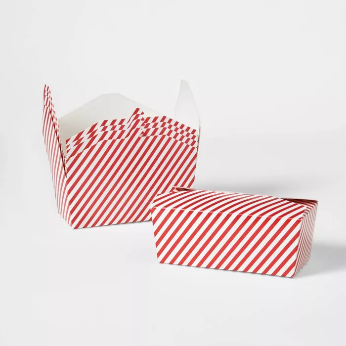 5ct Rectangle Stripe Takeout Gift Box Red - Wondershop™ | Target
