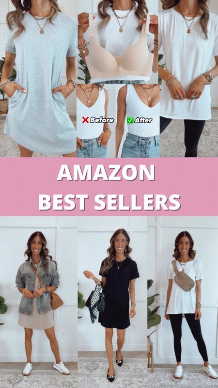 These Amazon Best Sellers are Good. Real Good 

Tshirt dress | tunic shirt | seamless bra | casual outfit | vacation outfits | summer outfits | best sellers 

#LTKSaleAlert #LTKFindsUnder50 #LTKStyleTip