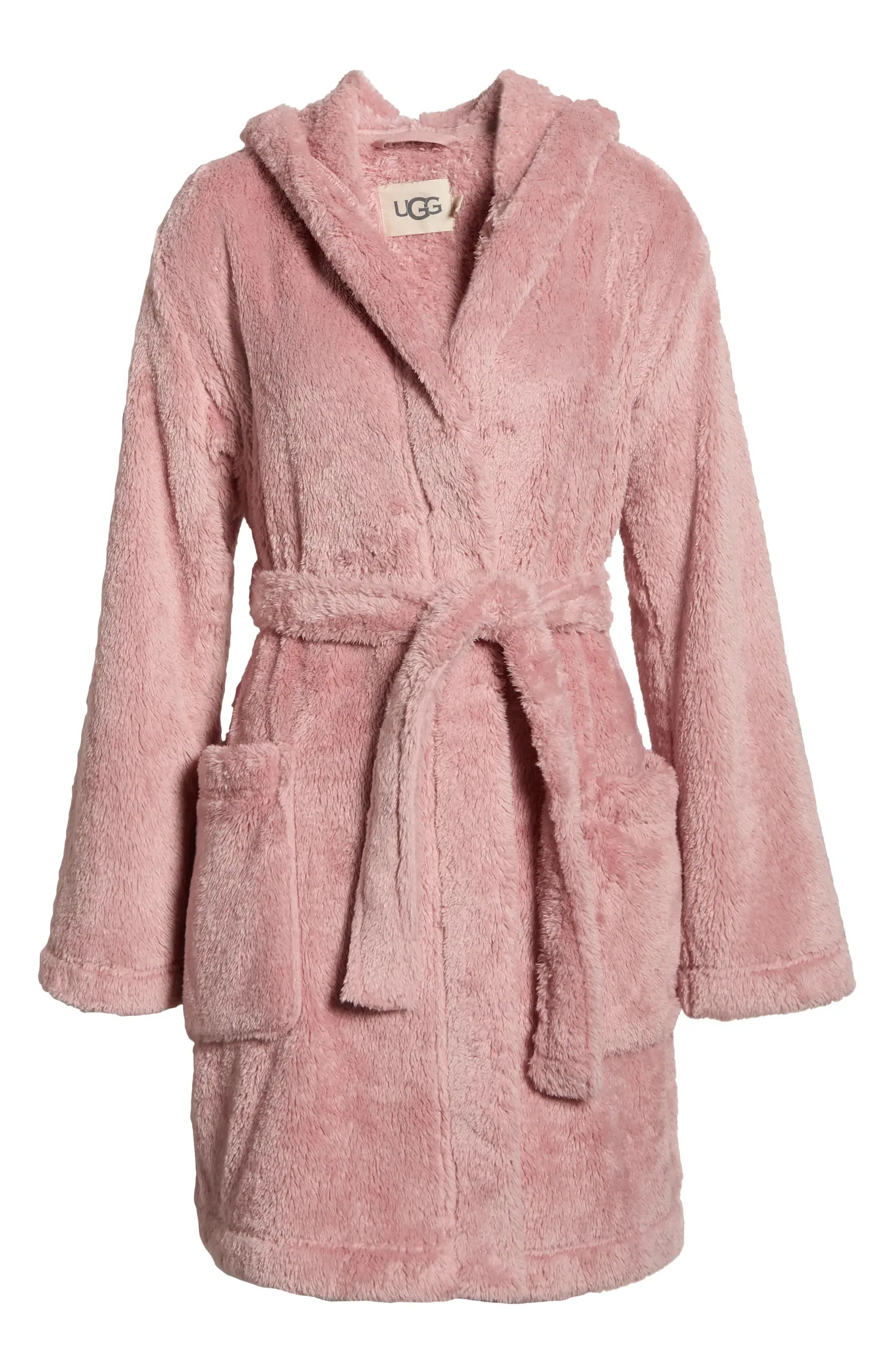Aarti Faux Shearling Hooded Robe | Nordstrom