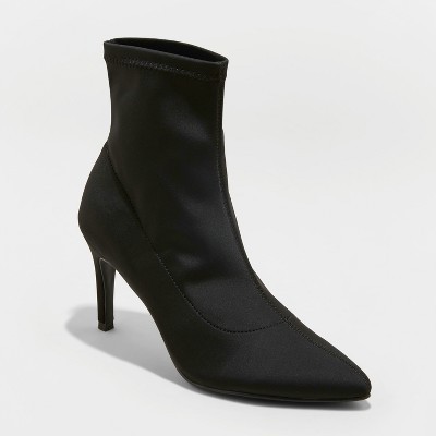 Women's Cady Pointed Stiletto Sock Booties - A New Day™ | Target