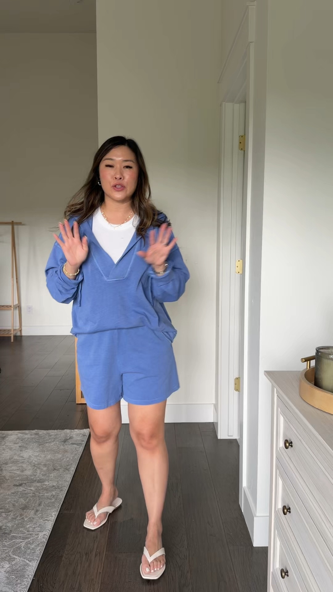 Old Navy Set
Casual Beach Outfit
Tank: Medium
Pullover: Medium (could have done Small)
Shorts: Medium (could have done Small)