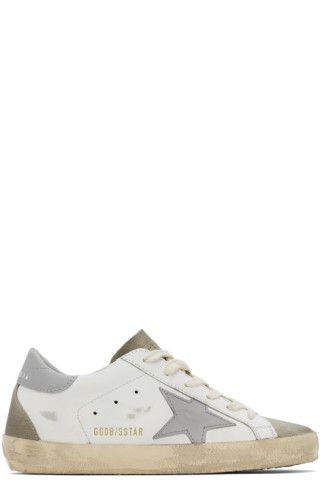 White & Gray Super-Star Classic Low-Top Sneakers | SSENSE