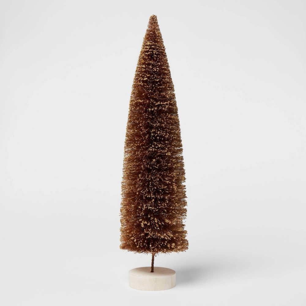 20"" Bottle Brush Tree Figurine Gold - Threshold | Target