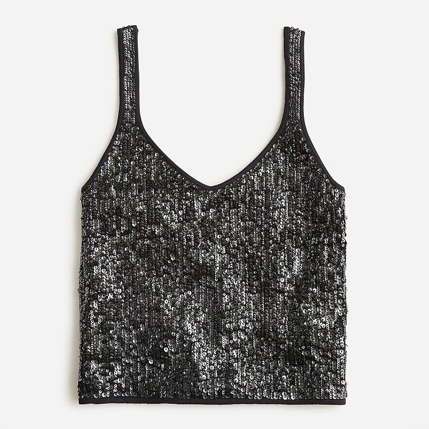 Sequin merino wool sweater-tank | J. Crew US