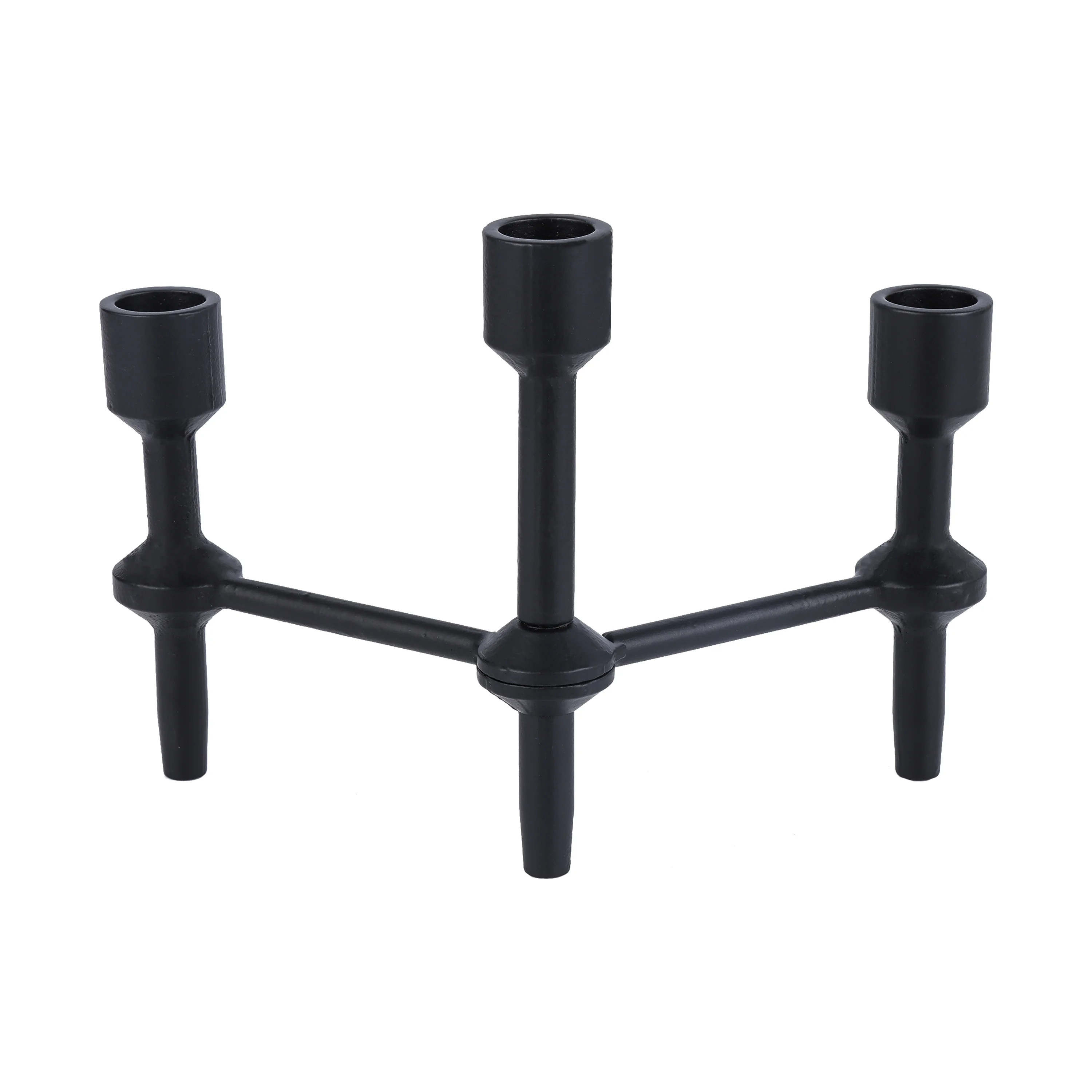 Better Homes & Garden 6" Black Cast Iron Pillar Taper Candle Holder Candelabra | Walmart (US)