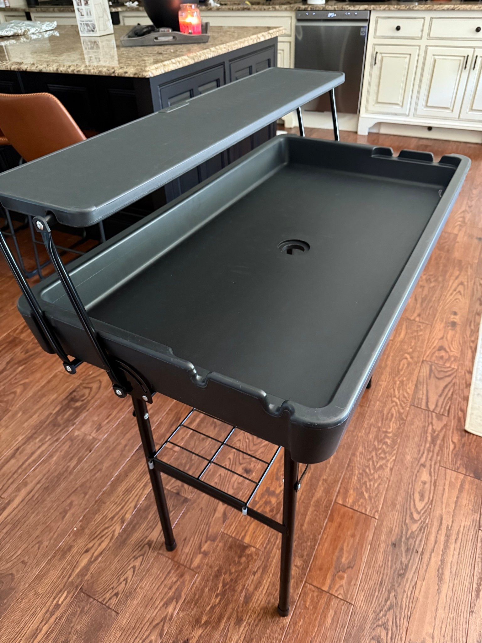 The coolest table Ice holding foldable
Table! Has a shelf for bowls of dry food too!! Awesome for hosting those outdoor parties 

#LTKHome #LTKParties #LTKSeasonal