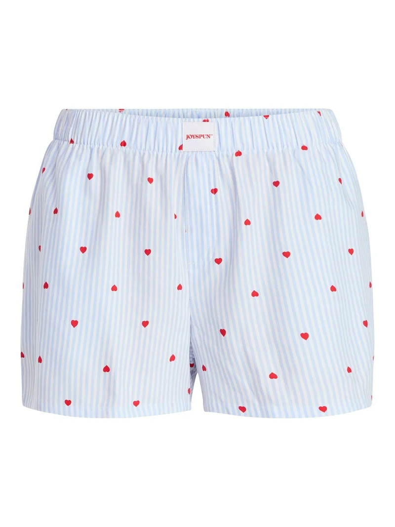 Joyspun Women's Woven Pajama Boxer Shorts, 3'' Inseam, Sizes XS-3X | Walmart (US)