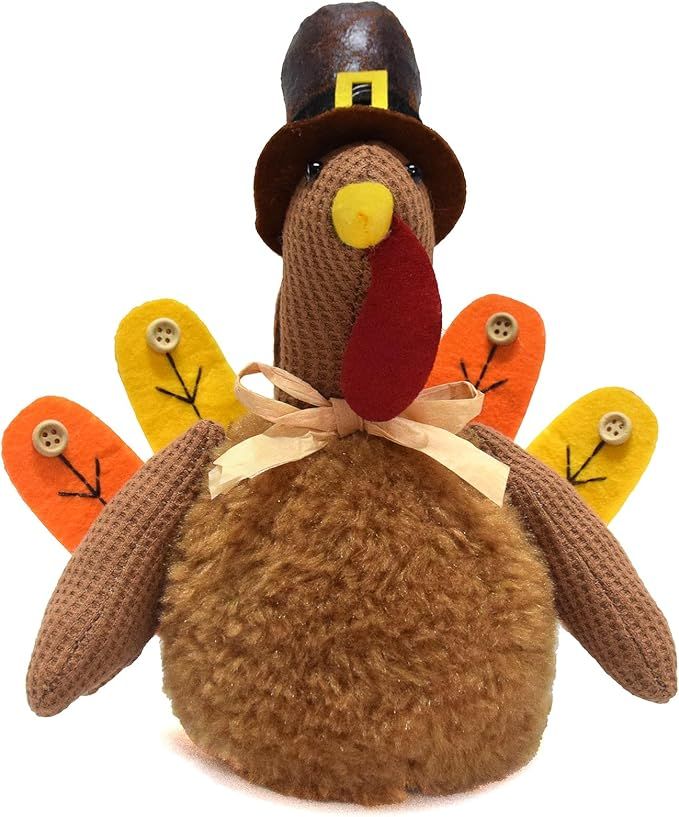 Vytina Cute Thanksgiving Day Decor Turkey Plush Ornaments Handmade Gobbler Gifts Fall Autumn Harv... | Amazon (US)