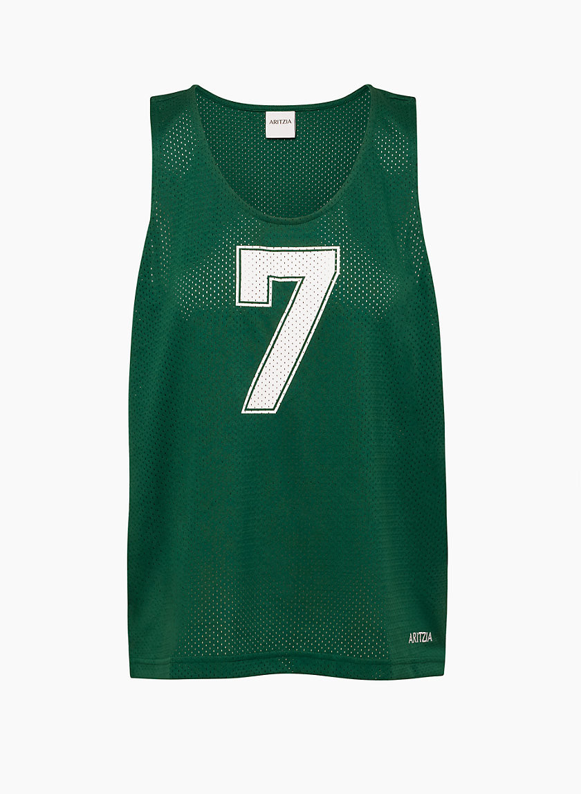 Aritzia Women's Halftime Tank Top in Ivy League Green/Whi | Large | Aritzia