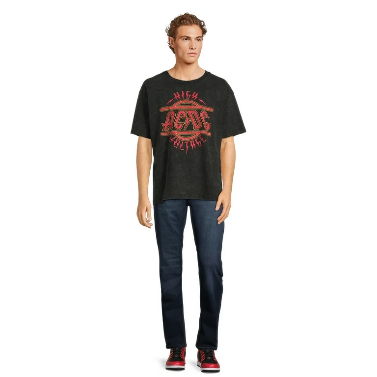 ACDC Men’s and Big Men’s Oversized Graphic Band Tee, Sizes XS-3XL - Walmart.com | Walmart (US)