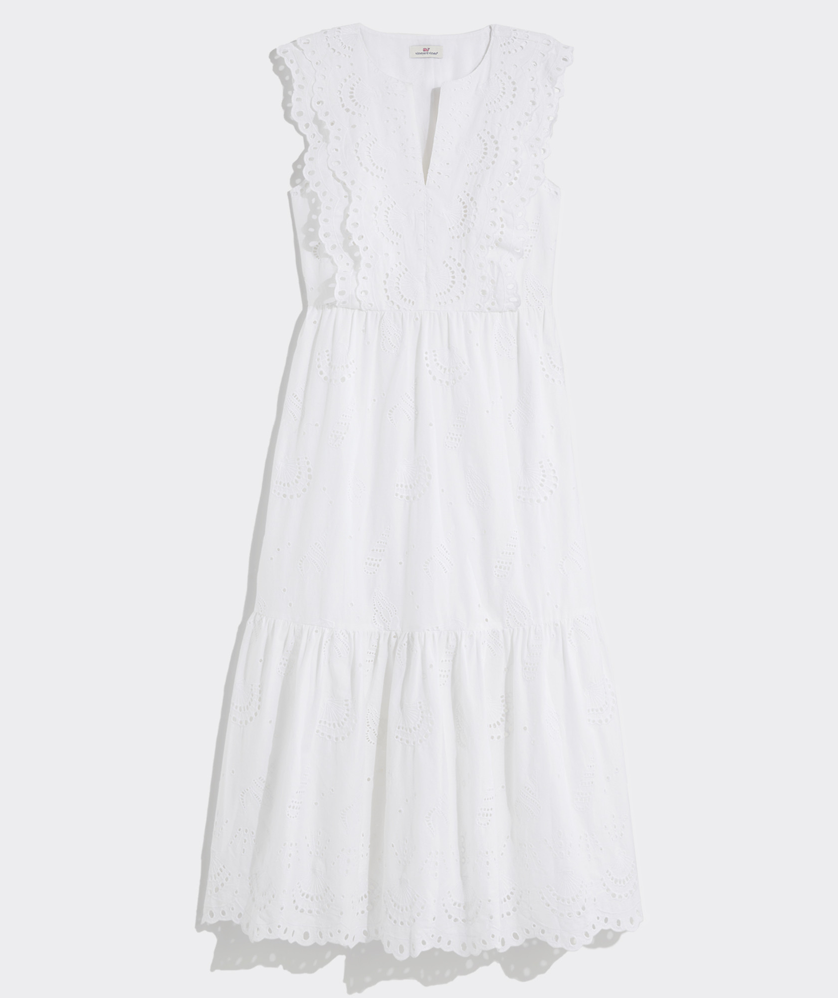 Seashell Eyelet Midi Dress | vineyard vines