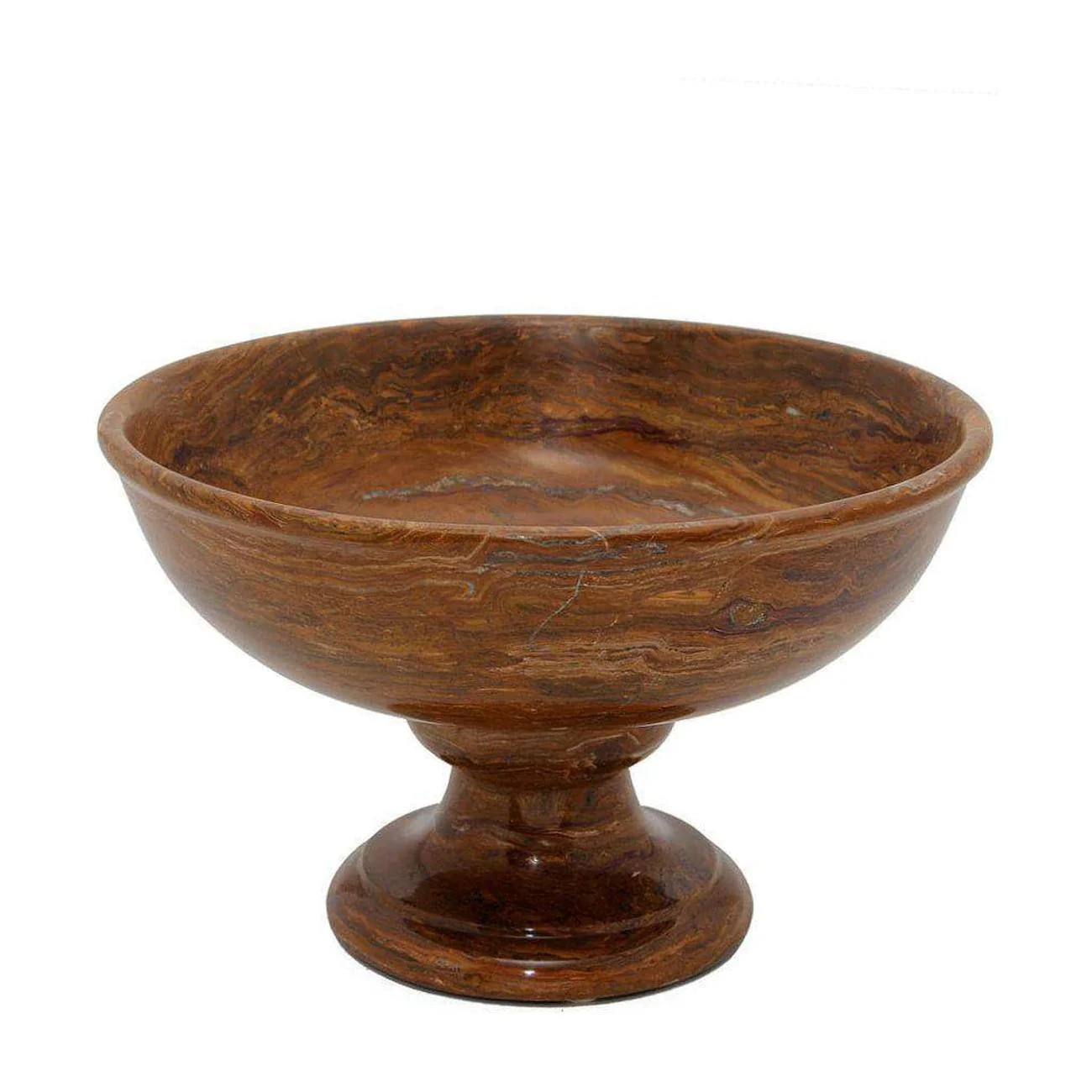 Carpo Collection Saffron Brown 10" Onyx Pedestal Bowl - Disabled | France and Son
