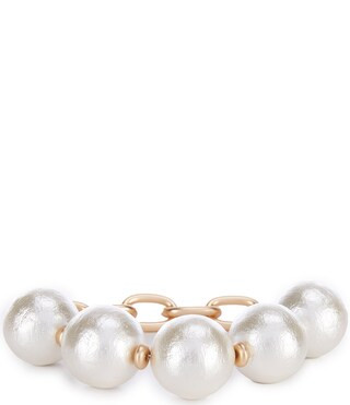 Southern Living Cotton Oversized Pearl Oval Statement Stretch Bracelet | Dillard's | Dillard's