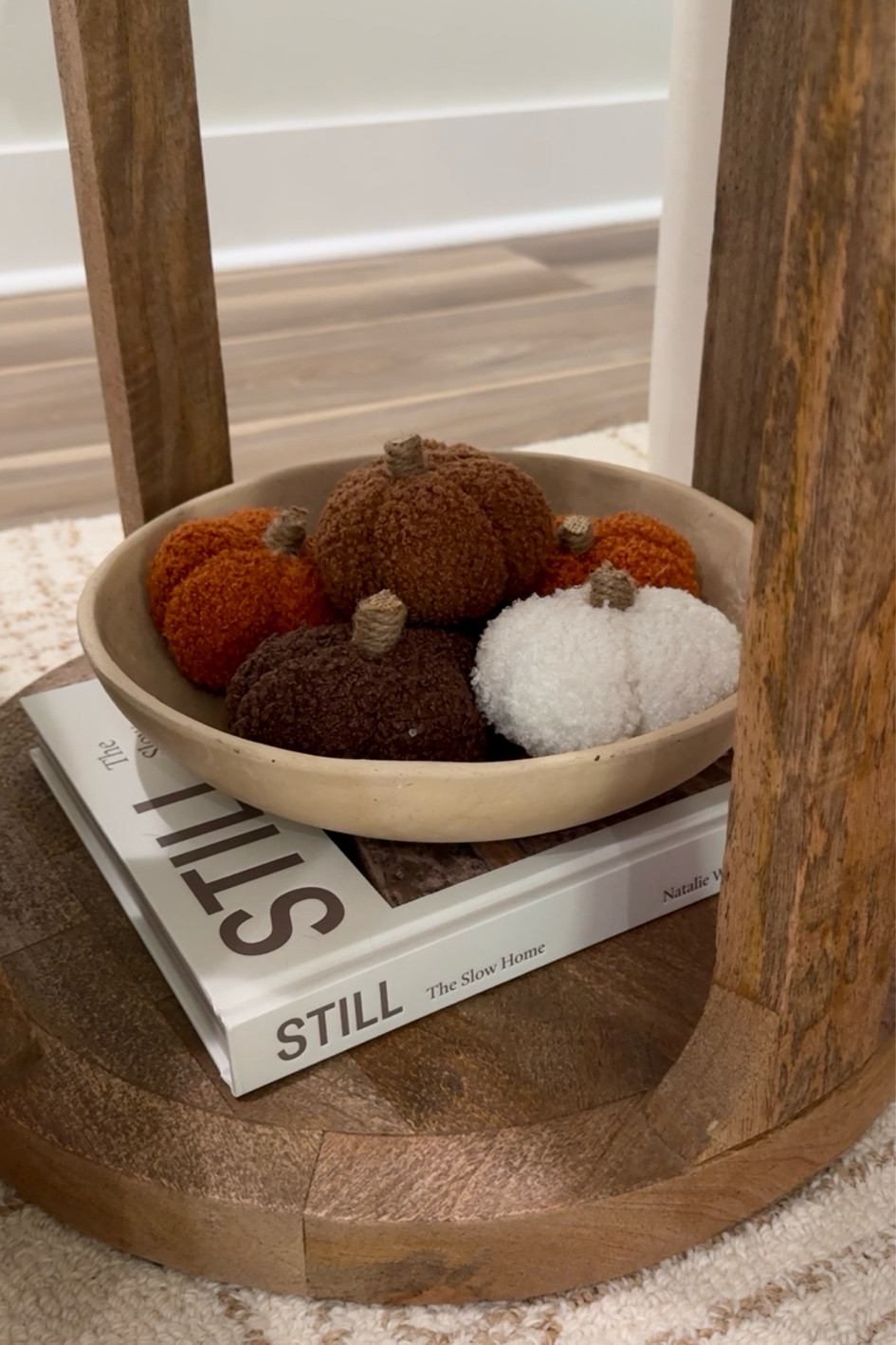 Textured pumpkins + warm wood = instant cozy corner 🍂

#LTKFindsUnder50 #LTKStyleTip #LTKHome