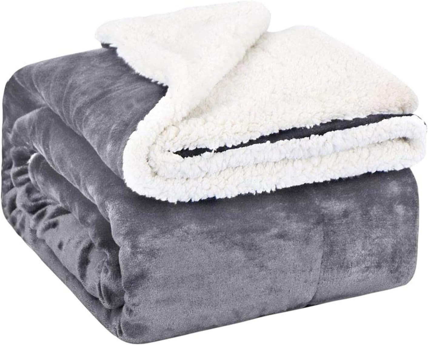 EMME Throw Blanket Sherpa Fleece Reversible Warm Cozy Microfiber Soft Plush Throw Blanket, Fuzzy ... | Amazon (US)