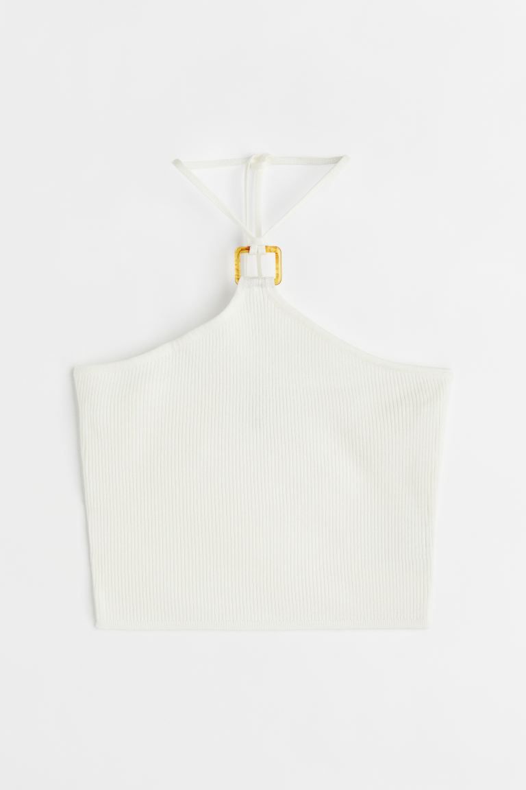 Rib-knit Halterneck Top | H&M (US + CA)