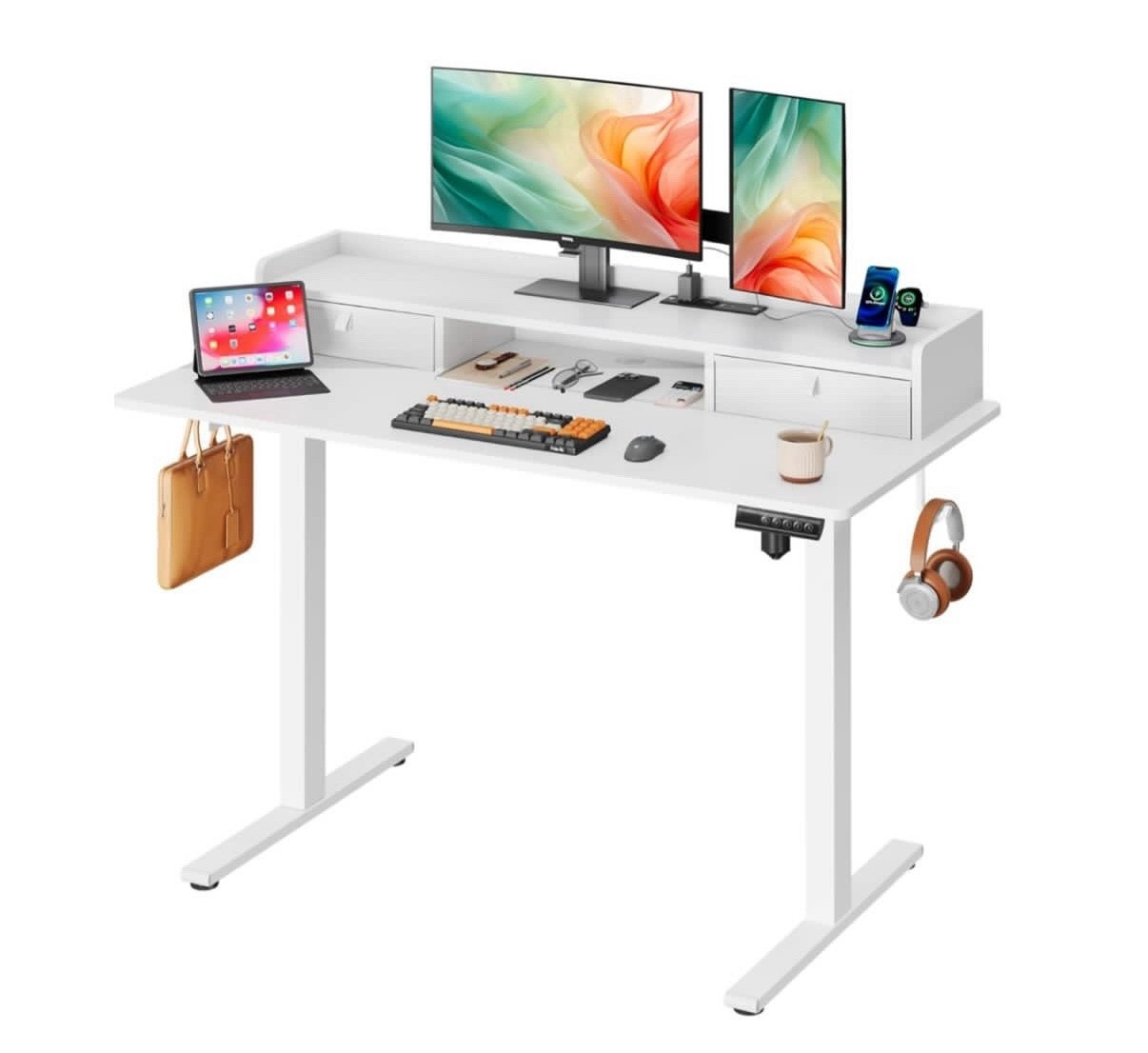 DEVAISE 55×24 Inch Electric Standing Desk with 2 Drawers, Adjustable Height Widened Stand Up Desk with Storage Shelf, Sit to Stand Desk for Home Office

#LTKFamily #LTKHome #LTKSaleAlert