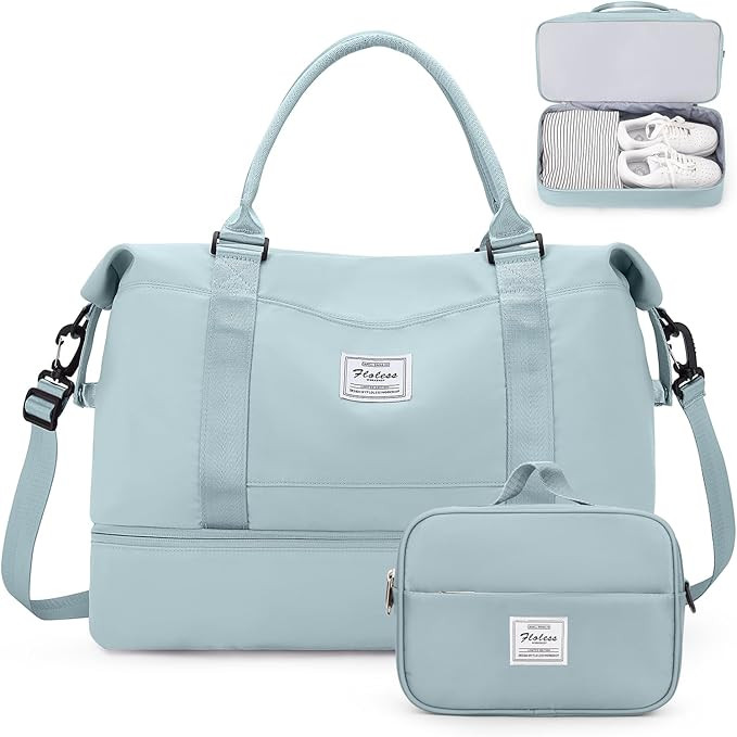 Weekender Bags for Women,Personal Item Travel Bag with Shoes Compartment,Overnight Travel Duffel ... | Amazon (US)