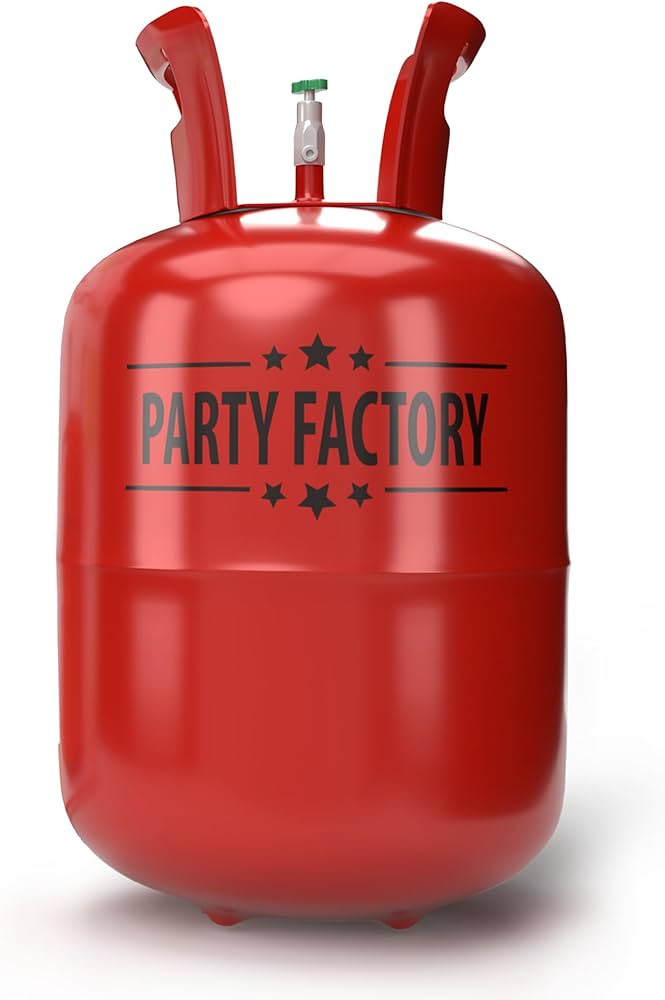 Party Factory Helium Tank, 7 cu.ft, Red - Fills up to 30 Balloons, Unisex, Occasion Type: Birthda... | Amazon (US)