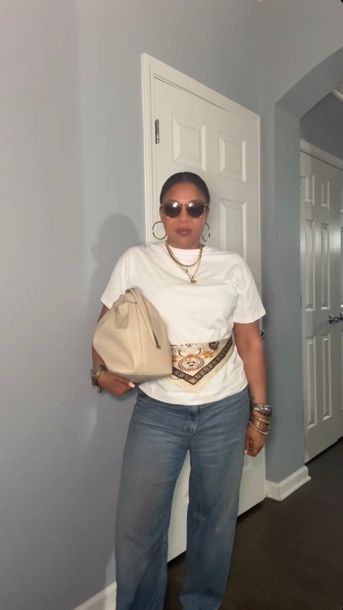 Here's a simple way to spice up a tee and jeans! 

#LTKgrwm #LTKOver40 #LTKmomlife