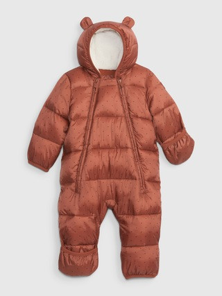 Baby 100% Recycled Heavy Weight Puffer One-Piece | Gap (US)