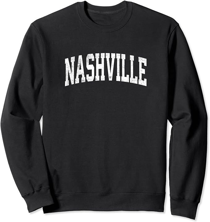 Nashville Tennessee TN Vintage Athletic Sports Design Sweatshirt | Amazon (US)