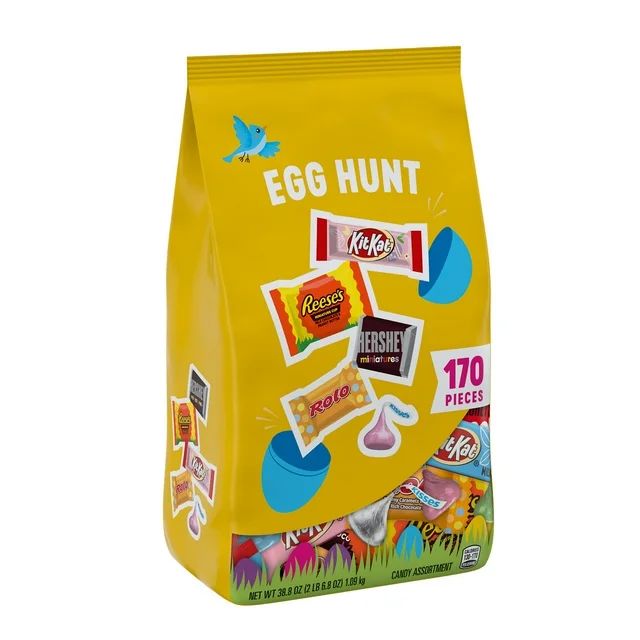 Hershey Assorted Chocolate Easter Candy, Bulk Variety Bag 38.8 oz, 170 Pieces | Walmart (US)