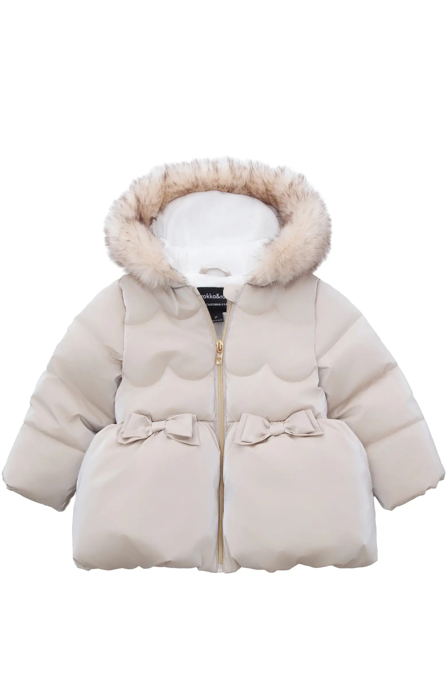 Kids' Luxe Bow Puffer Coat | Nordstrom