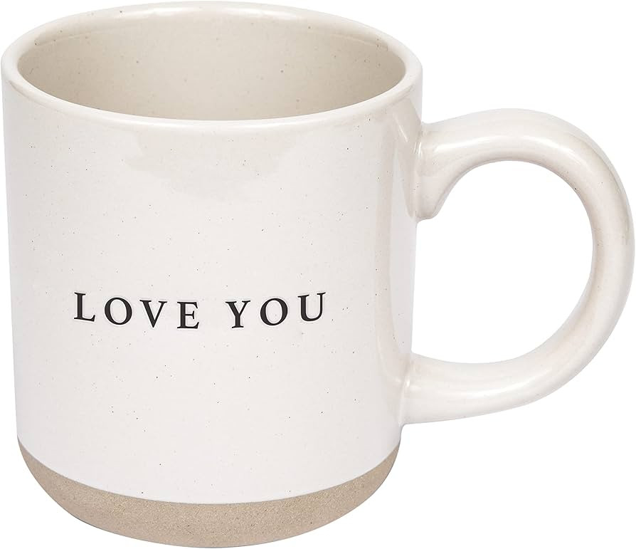 Sweet Water Decor Love You Stoneware Coffee Mug | Inspirational Mug | 14oz. Novelty Coffee Mugs |... | Amazon (US)