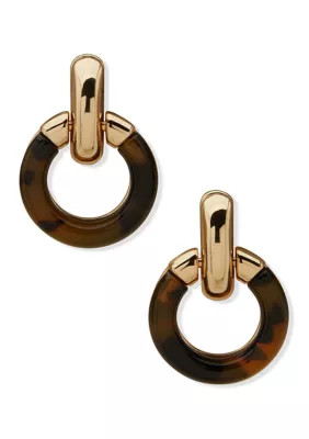 Tortoise Doorknocker Earrings | Belk