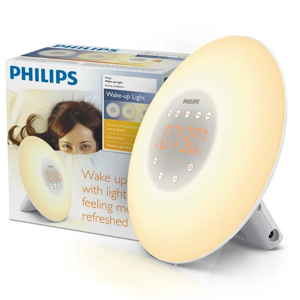 Philips Wake-Up Light, Sunrise Simulation, Bedside Lamp, Snooze Function, HF3500/60 - Walmart.com | Walmart (US)