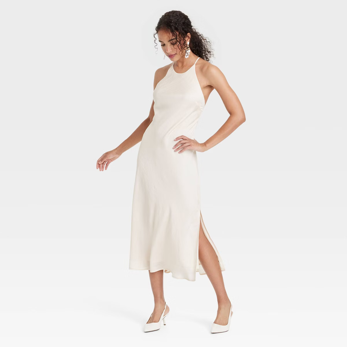 Women's Open Back Midi Slip Dress - A New Day™ | Target