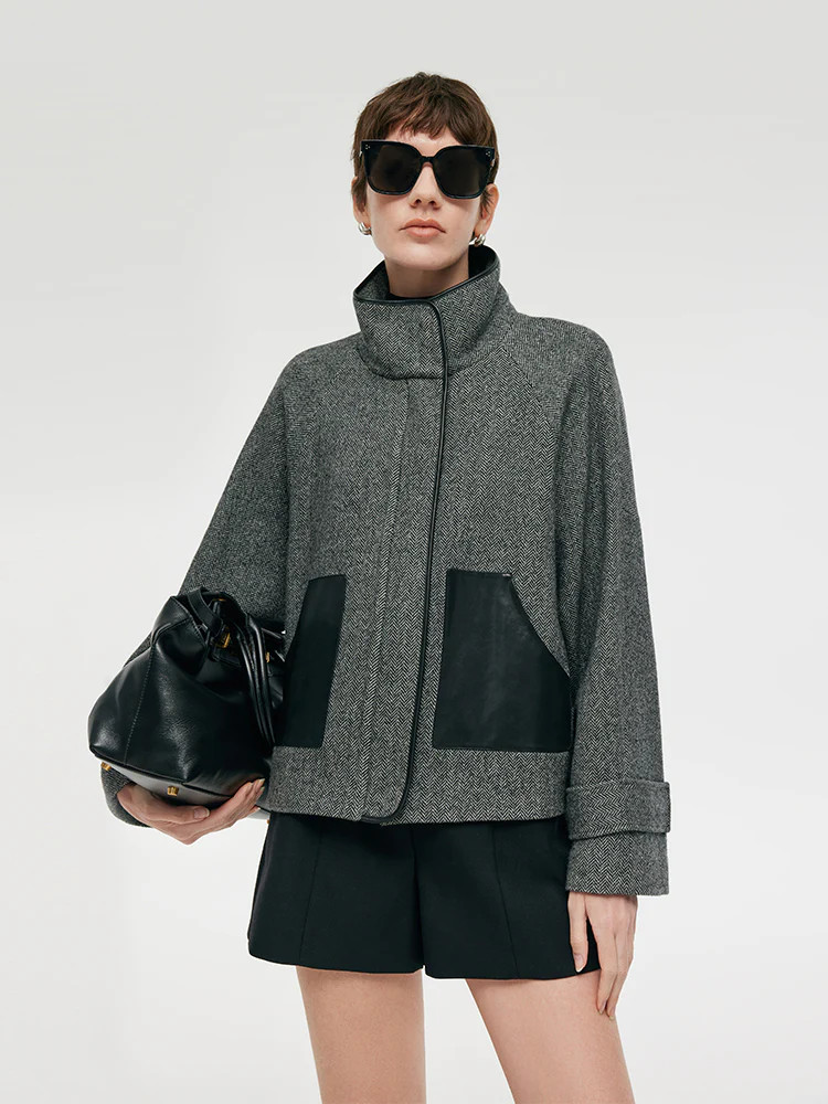 Washable Wool Women Boxy Coat | GOELIA