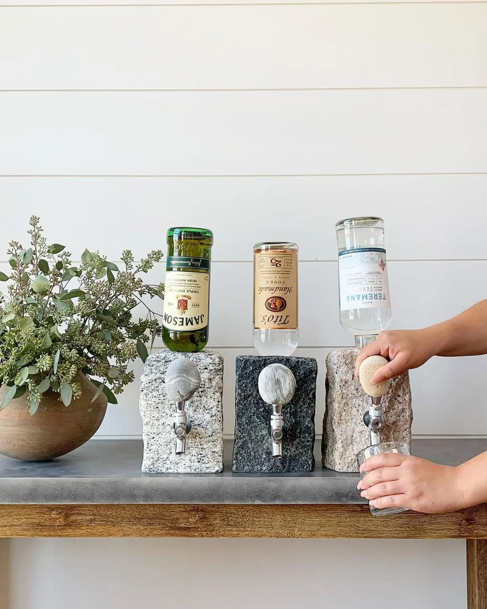 Granite Stone Drink Dispenser: Coastal Liquor & Wine Server | Etsy (Global)