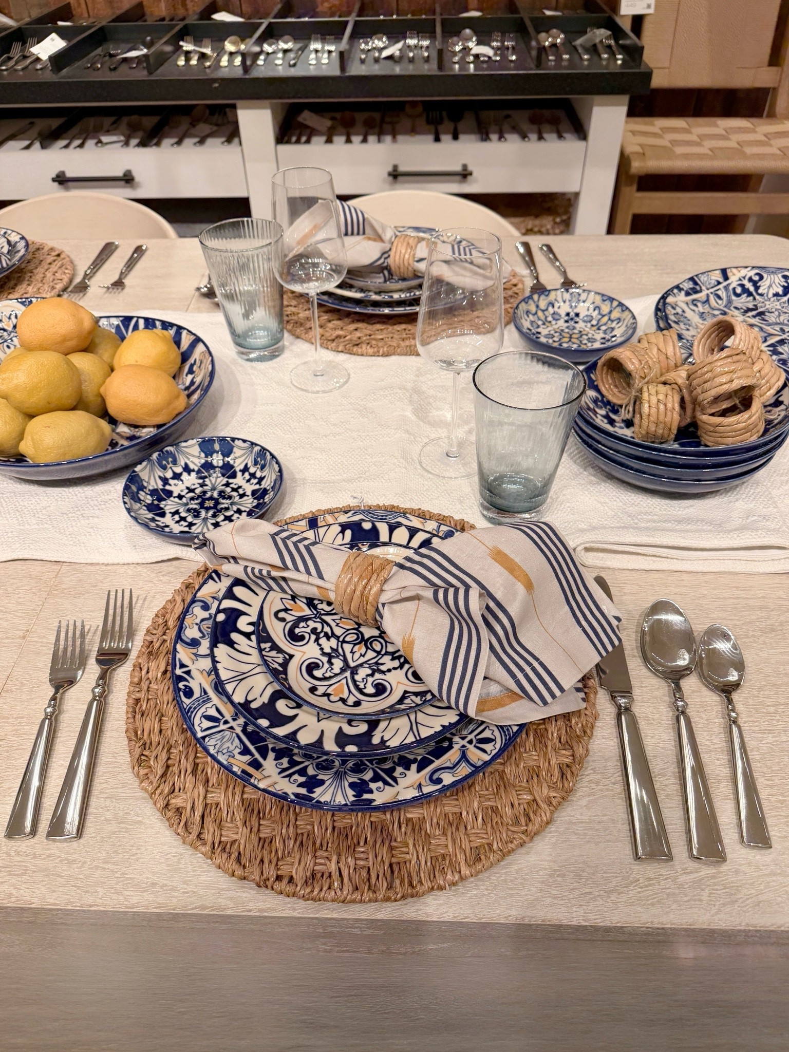 Tabletop Tuesday! 🍽️ Loving the new Lisbon Stoneware Collection from Pottery Barn. 💙 The rich blue tones and intricate tile-inspired detailing make each piece feel like a little work of art. ✨ Beautiful for summer entertaining, everyday dining, or adding a pop of color to your table. 🍋 On sale and selling fast! Linked the collection here! 🥂 #PotteryBarn #TabletopTuesday #Tablescape @Pottery Barn

#LTKHome #LTKSeasonal #LTKSaleAlert