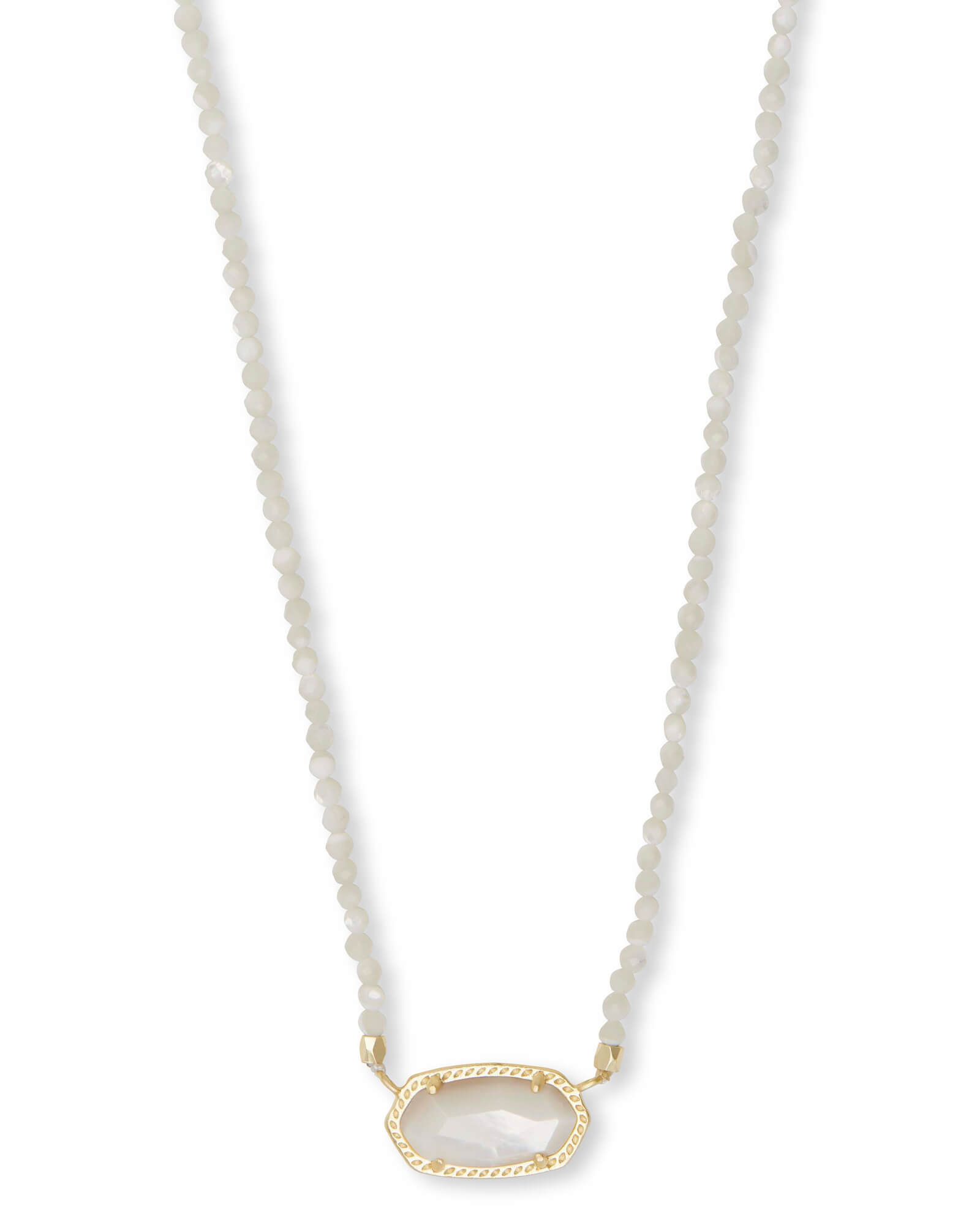 Elisa Gold Beaded Pendant Necklace in Ivory Pearl | Kendra Scott