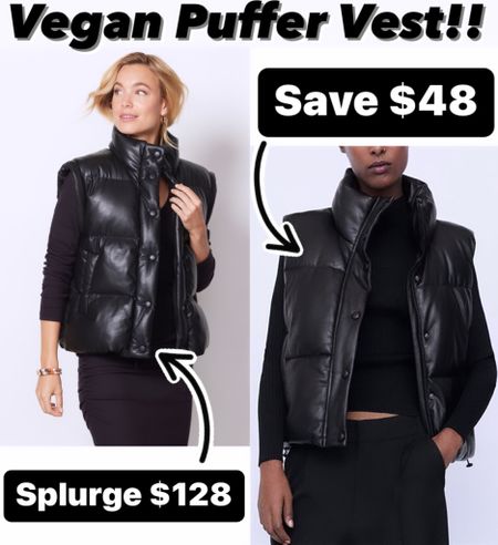 Splurge vs Save!  EverEve vs Amazon for this identical vegan black puffer vest!!

#EverEve #Amazon #Dupe #Vest #VeganPufferVest #FauxLeather #OversizedVest 

#LTKsalealert #LTKstyletip #LTKSeasonal